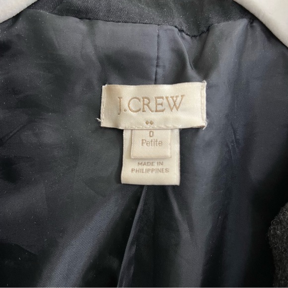 JCrew Hooded Wool Blend Pea Coat in Gray, Size 0P - Picture 8 of 10